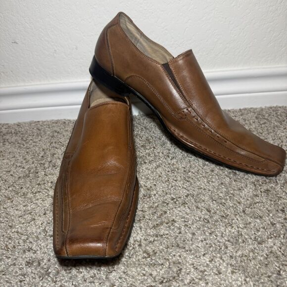 Stacy Adams Brown Dress Shoes Size 10.5 M Slip On - Picture 1 of 9